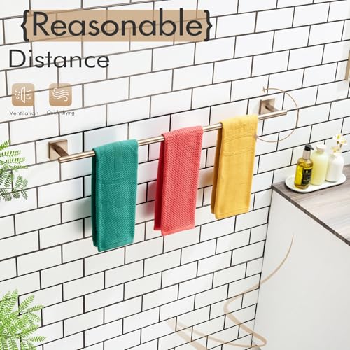 KOKOSIRI Bathroom Towel Bar 36'' Towel Holder for Bath Kitchen Wall Mount Towel Rails 36 Inch Champagne Bronze Stainless Steel B4005CPG-L36 - color: Champagne Bronze, size: 36-Inch