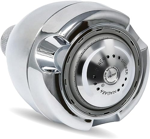 Niagara Conservation N2915CH Earth Spa 3-Spray with 1.5 GPM 2.7-in. Wall Mount Adjustable Fixed Shower Head in Chrome, 1-Pack | Bathroom Shower Head Sprayer with Pressure Compensation Technology - color: Chrome, size: 1.5 GPM
