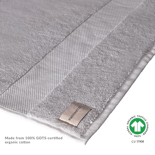 Maisonette Elegance 100% Organic Cotton Turkish Bathroom Towels Set, Ideal Quick Dry Luxury Washcloths, Hand & Large Luxury Bath Towels for Shower (6 Pack), Pewter - color: Pewter, style: Bath Towel Set - 6 Piece