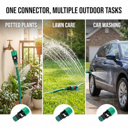 Green Universal Connector Pipe Connector, Watering Hose Adapter Kitchen Pipe Connector Faucet Adapter, Watering Accessories Hose Connector, Home Kitchen for Garden, Hose Connectors and Accessories