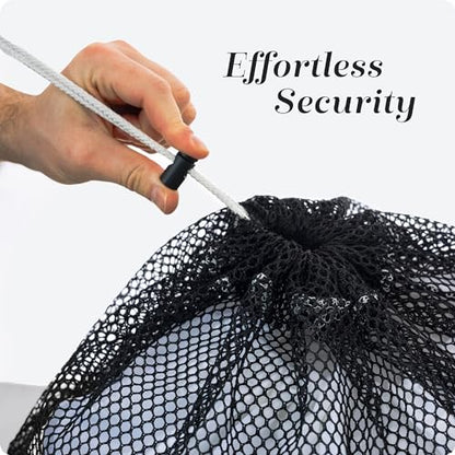 Handy Laundry Mesh XL Laundry Bag - Durable, Machine Washable with Secure Drawstring Closure - Perfect for College Dorms, Laundromats, Apartments (Black, Large 24" x 36") | XL 24x36 Mesh Laundry Bag, Secure Drawstring, Heavy Duty, Machine Washable, for De