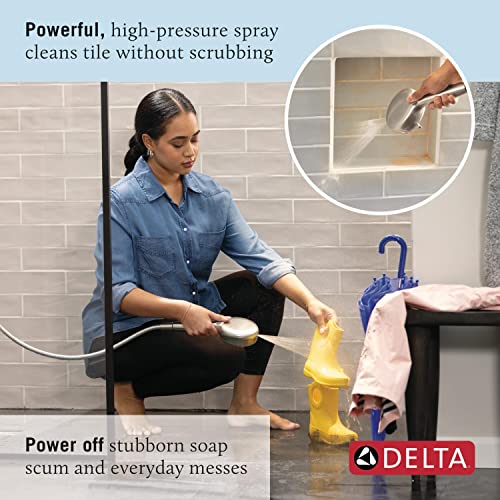 Delta Faucet ProClean Chrome Shower Head with Handheld, Showerhead with High Pressure Spray, Handheld Shower Head, 6 Spray Settings, Chrome 75740 - color: Chrome