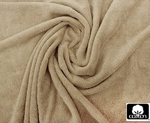 COTTON CRAFT Ultra Soft 6 Piece Towel Set - 100% Cotton Towels - Linen | Absorbent 580 GSM Quick Dry Everyday Premium Luxurious Bathroom Towels - 2 Large Bath Towels, 2 Hand Towels, 2 Washcloths - color: Linen