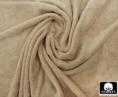 COTTON CRAFT Ultra Soft 6 Piece Towel Set - 100% Cotton Towels - Linen | Absorbent 580 GSM Quick Dry Everyday Premium Luxurious Bathroom Towels - 2 Large Bath Towels, 2 Hand Towels, 2 Washcloths - color: Linen