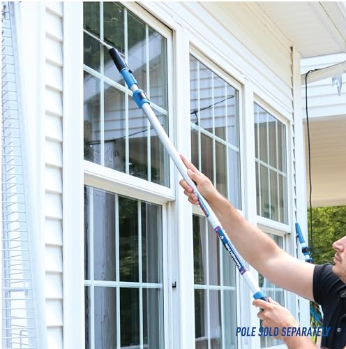 Unger Connect and Clean 16” Performance Window and Glass Cleaning Squeegee with Replacement Rubber, Cleaning Supplies, Heavy Duty Household Cleaner Tools with Streak-Free Results - size: 16 Inch (Pack of 1), style: 16” Performance Grip Squeegee
