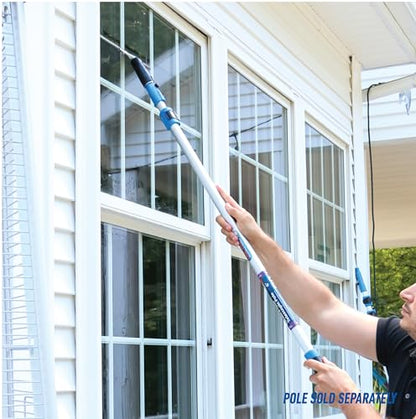 Unger Connect and Clean 16” Performance Window and Glass Cleaning Squeegee with Replacement Rubber, Cleaning Supplies, Heavy Duty Household Cleaner Tools with Streak-Free Results - size: 16 Inch (Pack of 1), style: 16” Performance Grip Squeegee