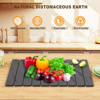 Dayacoco Non Slip Stone Bath Mat, 23.2 x 15.3 in Foldable Quick Dry Stone Shower Mat, Diatomaceous Earth Bath Mat for Bathroom, Kitchen, Easy to Clean (Grey) - color: Grey