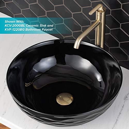 KRAUS Pop-Up Drain, Fits Sinks with 1.75 in. Drain Opening, Brushed Gold,PU-10BG - color: Brushed Gold, size: 8 5/8 Inch