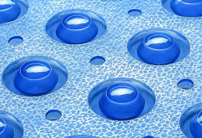 Extra-Long Non-Slip Bathtub & Shower Mat 39”x16” (Smooth/Non-Textured Tubs Only) Safe, Clean, Machine-Washable, Superior Grip&Drainage, Vinyl, Transparent Blue - color: Transparent Blue, size: 39" x 16" (Rectangular)