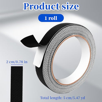 1 Rolls Rubber Grip Tape, 0.8In x 16Ft Ultra-Thin Strong Adhesive Tape | Anti-Slip Waterproof Heat Resistant Wear-Resistant Cushion Pad, Makes Handles & Contact Surfaces Safer with Grip and Comfort