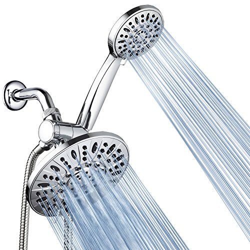AquaDance 7" Premium High Pressure 3-Way Rainfall Combo for The Best of Both Worlds - Enjoy Luxurious Rain Showerhead and 6-Setting Hand Held Shower Separately or Together - Chrome Finish - 3328 | Enjoy Dual 6-Setting Luxury Shower Heads Separately or Tog