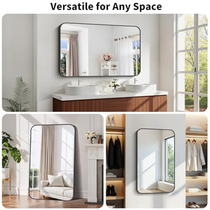 Koonmi Bathroom Wall Mirror,30x50 Inch Large Vanity Mirror for Over Sink - size: 50"L x 30"W