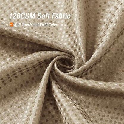 Extra Long Beige Fabric Shower Curtain, 72 x 84 | Tall Cloth-Textured Shower Curtain for Bathroom, Water Repellent, Machine Washable - color: Beige, size: 72"W x 84"L (Pack of 1)