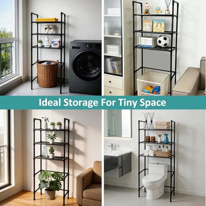 Over The Toilet Storage Shelf,3 Tier Storage Over Toilet,New Upgraded Multifunctional Over The Toilet Rack Increase in Width and Thickness,Space Saver Bathroom Shelves,More Stable and Easy to Install