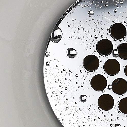 Purelux Grid Drain Strainer Assembly with Overflow for Bathroom Sink, Made of Brass Chrome Finish - color: Grid_chrome