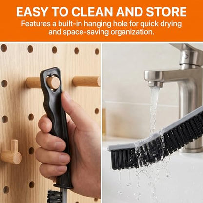 4Pcs Hard Bristle Crevice Cleaning Brush Grout Scrub Brushes Multifunctional Small Cleaning Tool House Deep Cleaninng Supplies for Bathroom Shower Kitchen Tile Window Narrow Spaces Sink Home Essential