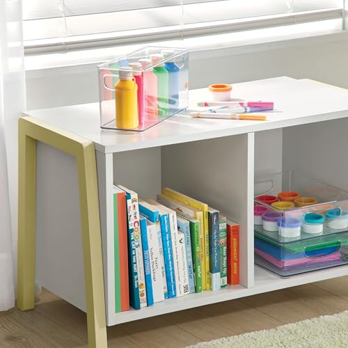 iDesign Slim Clear Plastic Stackable Storage Bin, Tall Narrow, 4-Pack | Kitchen or Pantry Organizer - style: Pack of 4