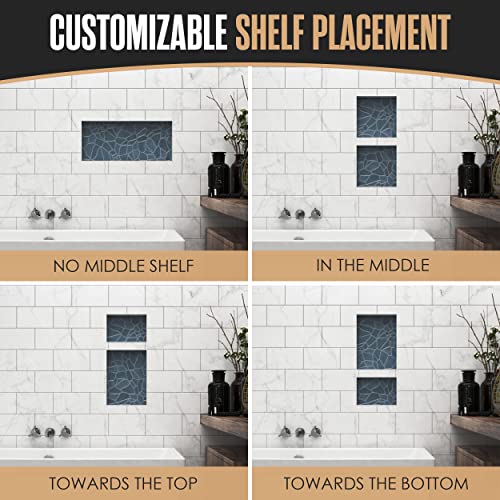 Shower Niche, Shower Niche Insert Tile Ready, 12x28 (13x29), Prefab Box | Houseables Recessed Bathroom Storage, In Wall Shelf, Cubby Inserts, Recessed Shampoo Soap Caddy, Inset Shelves, Built In Nook - size: 12 x 28 inches (ID)