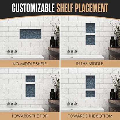 Shower Niche, Shower Niche Insert Tile Ready, 12x28 (13x29), Prefab Box | Houseables Recessed Bathroom Storage, In Wall Shelf, Cubby Inserts, Recessed Shampoo Soap Caddy, Inset Shelves, Built In Nook - size: 12 x 28 inches (ID)