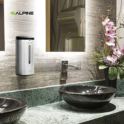 Alpine Automatic Soap Dispenser - Touchless Hand Sanitizer Liquid/Gel Dispenser - for Restaurant, Hospital, School, Hotel, Kitchen, and Bathroom-700mL(Stainless Steel)