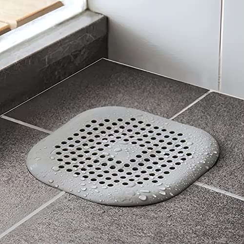 2 Pieces Shower Drain Hair Catcher Bathtub Stopper, Home Protectors with Sucker Water Trap Sink Cover for Bathroom Bathtub and Kitchen (Grey,White) - color: Grey,white