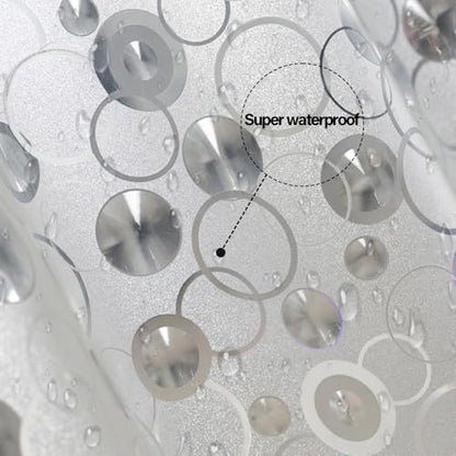 Plastic Shower Liner - Premium EVA Thickened Shower Curtain Liner with Rustproof Grommets and 3 Weighted Magnets, Waterproof Shower Curtain for Bathroom… (5G-Circular Pattern, 72”*72”) - color: 5g-circular Pattern, size: 72”*72”