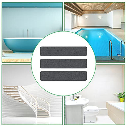 Non Slip Bathtub Strips 18 PCS Larger Adhesive Anti Slip Shower Stickers for Bath Tub, Bathroom, Stairs with Premium Scraper - color: Grey