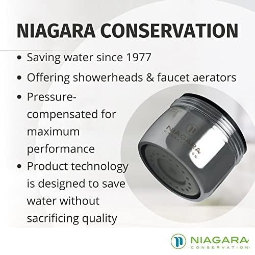 Niagara Conservation N3205N-PC-TU 1-Spray 0.5 GPM .94-in. Pressure-Compensating Needle-Spray Faucet Aerator Chrome, 6-Pack | Bathroom Sink and Kitchen Sink Aerator for Home Improvement - color: Chrome, style: 0.5 GPM (Needle)