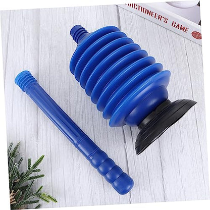 High Pressure Bathroom Plunger Professional Accordion Toilet Dredge Tool for Clog Removal Ergonomic Design Reusable and Eco-Friendly Blue