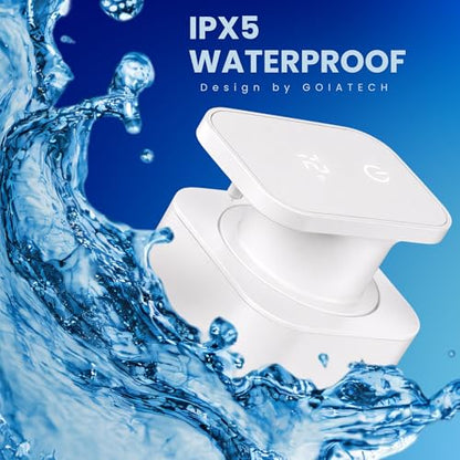 Automatic Soap Dispenser with Digital Display, Touchless Sensor, USB-C Rechargeable, No Drip Pump, 3-Level Adjustable, IPX5 Waterproof, 450ml Capacity – Modern Bathroom & Kitchen Countertop (VHITE) - color: Vhite