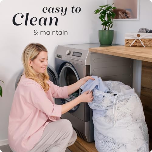 Handy Laundry Mesh XL Laundry Bag 24"x36", Heavy Duty Drawstring, White | XL 24x36 Mesh Laundry Bag, Secure Drawstring, Heavy Duty, Machine Washable, for Delicates Dorm Travel Storage, White - color: White