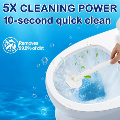 120 Count Disposable Toilet Brush Refills for Clorox, 5X Cleaning Power | Upgrade 3-Layer Thickened, Fresh Fragrance, No Falling Apart, Toilet Cleaning Refills, Touch-Free Disposable Toilet Brush