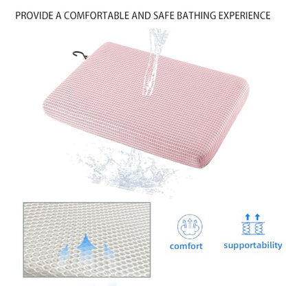 Shower Seat Cushion, Bath Chair Cushion, Bathtub Cushion for Soaking Tub, Non Slip Pad, Shower Safety Mat, Sauna Seat Cushion (Pink) - color: Pink