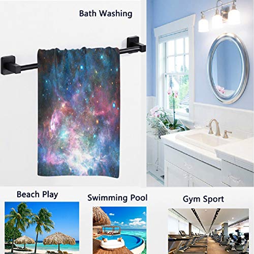 Naanle Beautiful Universe Filled with Stars Nebula and Galaxy Print Soft Hand Towels for Bathroom, Hotel, Gym and Spa (16" x 30",Multi) - color: Nebula
