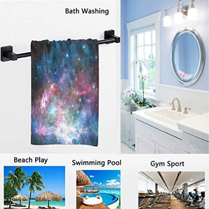 Naanle Beautiful Universe Filled with Stars Nebula and Galaxy Print Soft Hand Towels for Bathroom, Hotel, Gym and Spa (16" x 30",Multi) - color: Nebula