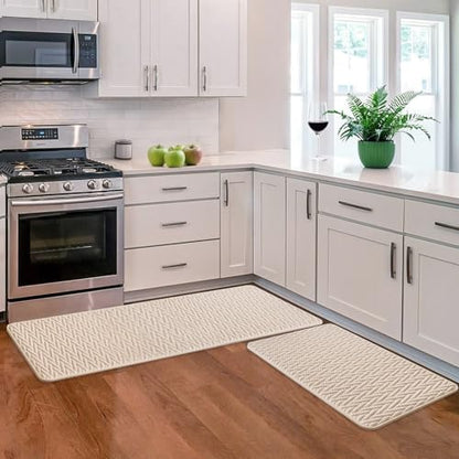 Bathroom Rugs Non-Slip Bath Mat,24"×36",Machine Washable&Water Absorbent Bath Mats for Bathroom, Soft Shaggy Thick Microfiber Bath Rug for Shower,Tub,Cream