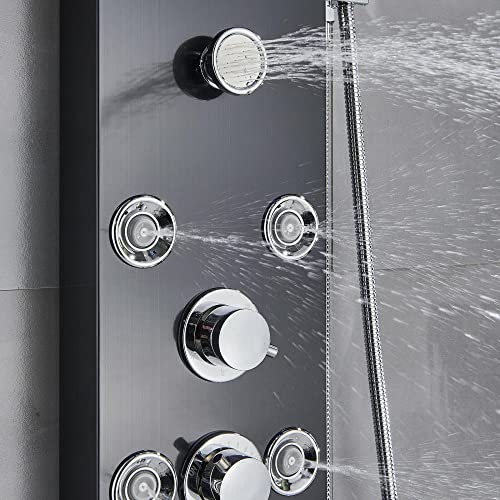 LED waterfall shower panel tower system body Jets column bathtub nozzle
