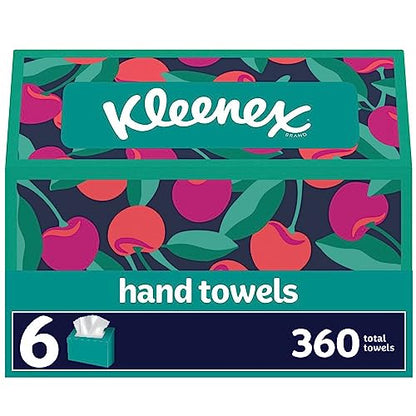 Kleenex Disposable Paper Hand Towels, 6 Boxes, 60 Tissues per Box (360 Total Tissues), Packaging May Vary | 360 Total Tissues - size: 60 Towels (Pack of 6)