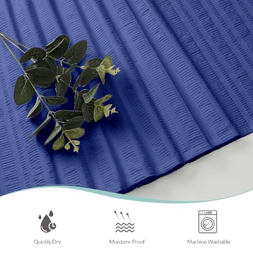 Aiyufeng Royal Blue Stall Fabric Shower Curtain - Soft & Lightweight Small Shower Curtain with Texture for Narrow Stall Size, Machine Washable - 36x72, Blue - color: Royal Blue, size: 36"W x 72"L (Pack of 1)