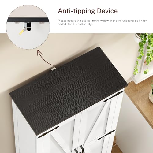 66.1" H Storage Cabinet with 2 Drawers, Farmhouse Kitchen Pantry Cabinet with 2 Doors & Adjustable Shelf, Bathroom Cabinet, for Living Room, Kitchen, Bathroom, White - color: White
