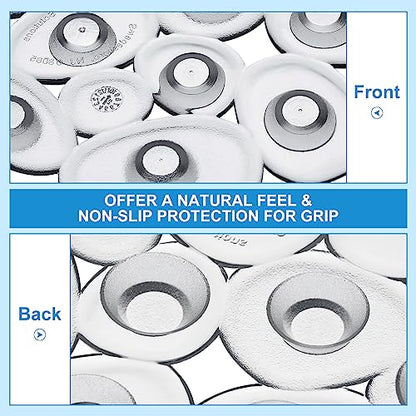 Riakrum 12 Pcs Non Slip Bathtub Stickers, Clear Anti Slip Shower Treads with Strong Suction Cups, Pebble Provides Traction Machine Washable No Residue, Safe(Gray) - color: Gray