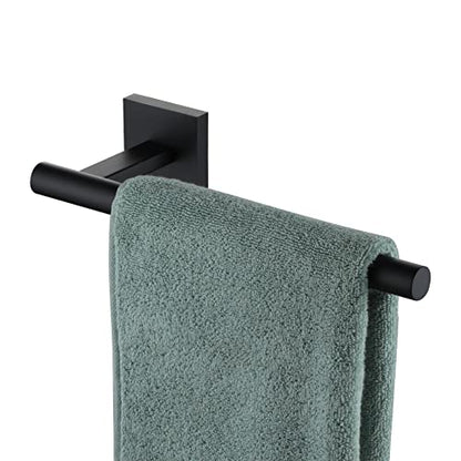 KOKOSIRI Towel Bar Matte Black Bathroom Hardware Hand Towel Rails Wall Mounted Kitchen Toilet Cabinet Paper Holder, Stainless Steel B3008BK - color: Matte Black, size: 1 Pack