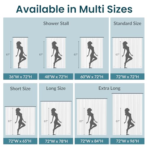 Titanker Shower Stall Curtain Liner, 36x72 Clear PEVA Lightweight Single Stall Narrow Shower Curtain for Bathroom with 2 Magnets and 6 Rustproof Grommet Holes - color: Clear, size: 36"W x 72"L (Pack of 1)