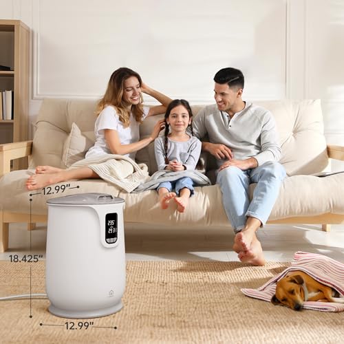 Labiim [Upgrade Smart Touch Screen] Towel Warmer, 24H Preset Heated Towel Warmer Bucket 20L Large Fast Heating for Bathroom Spa & Robes Blankets Heater Dryer for Home Families PJ‘s & More, Grey