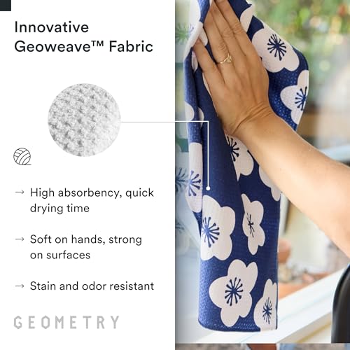GEOMETRY Kitchen Tea Towels - Quick Dry Microfiber Dish Towels for Kitchen Every Bloom, 18" x 30" 2 Pack - color: Every Bloom, style: Kitchen Towel - Double