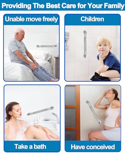 1 Pack 15.2 InchStainless Steel GrabBar for Bathroom-Shower Rail with Anti-Slip Grip, WallMounted Tub Handle Shower Grab Bars CCC