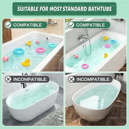 Kids Bathtub Splash Guard, Shelf & Toddler Bath Toy Tray -Gray | Bathtub Splash Guard PlayPad Shelf Area with Strong Suction Cups, Bathtub Ledge Guard, Fun Bath Time for Toddlers Baby - color: Grey
