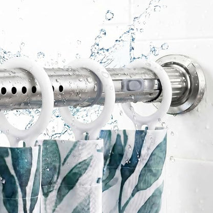 Shower Curtain Rod, Stainless Steel Tension Curtain Rods, 43"-122" | No Drill, Heavy Duty, For Shower, Bathroom & Closet, Adjustable Tension, Rustproof, Brushed Nickel - color: Brushed Nickel, size: 43-122 Inch