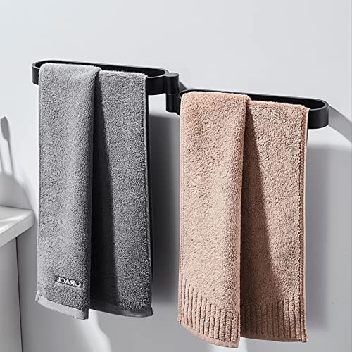 DCFV Wall Mounted Towel Holder, 180°Rotation Bathroom Hand Towel Holder, Space Aluminum Towel Bar, Kitchen Towel Rack, Multiple Uses