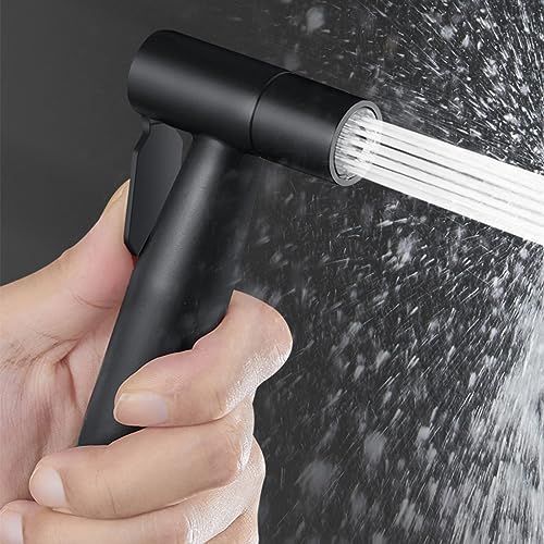 Handheld Bidet Sprayer Attachment G1/2 Toilet Bidet with 9.8ft Hose - color: Black